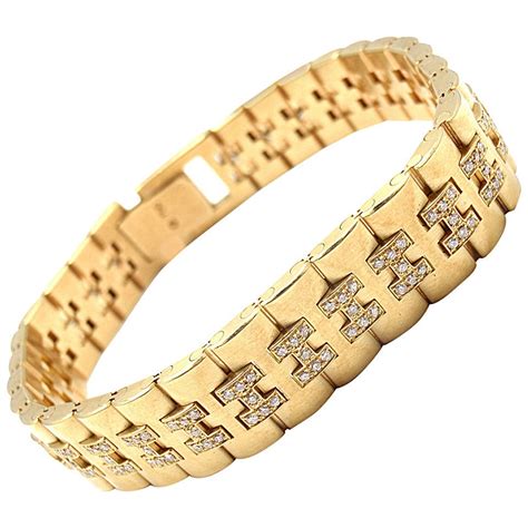 hermes bracelet gold diamond|authentic hermes bracelet.